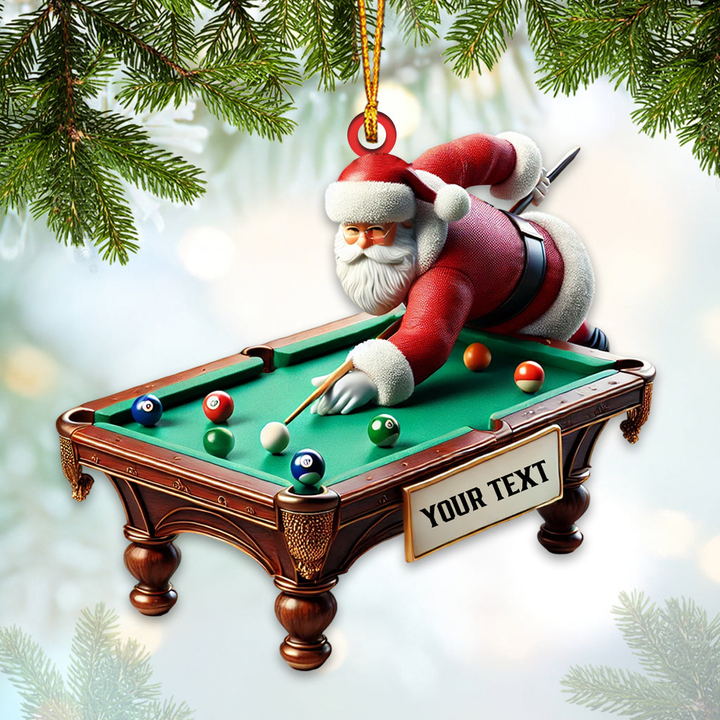 Blisscorners Custom Billiard Santa Ornament, Personalized Ornament2D Flat LM2211