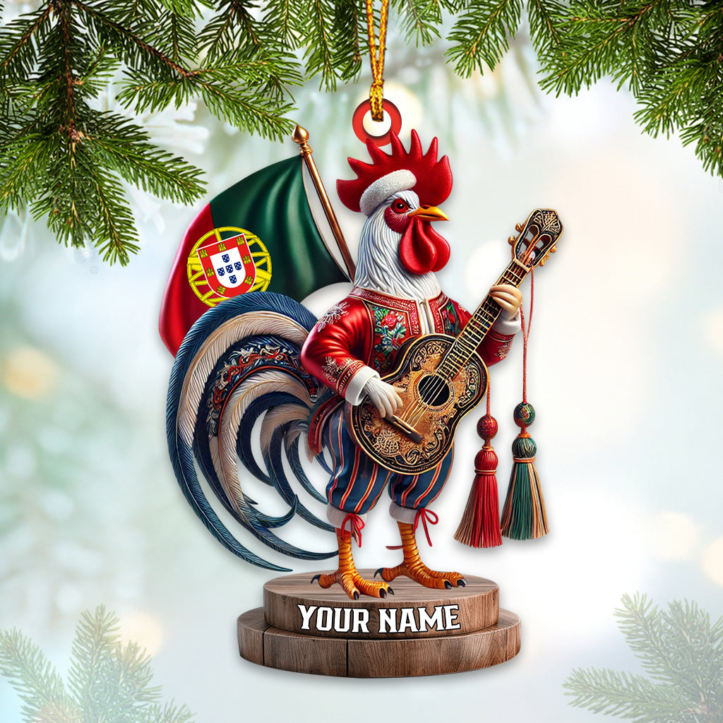 Blisscorners Custom Name Portugal Ornament, Portuguese Christmas Gift2D Flat LM2111