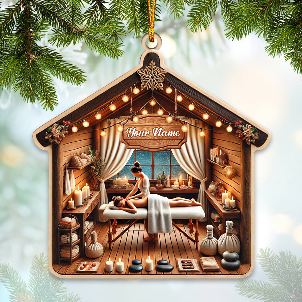 Blisscorners Spa Christmas Ornament, Personalized Ornament2D Flat LM2211