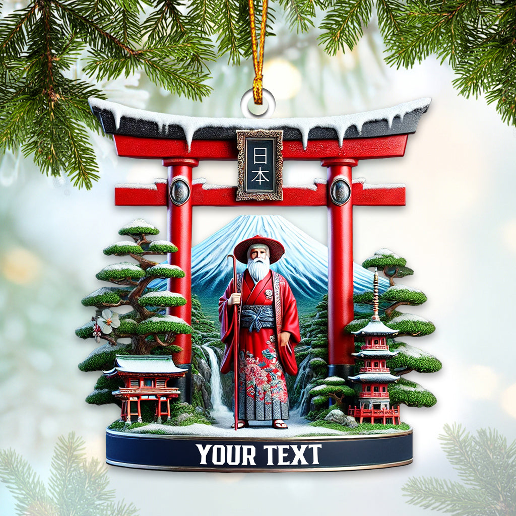 Blisscorners Japanese Santa Christmas Ornament, Personalized Ornament2D Flat LM2211