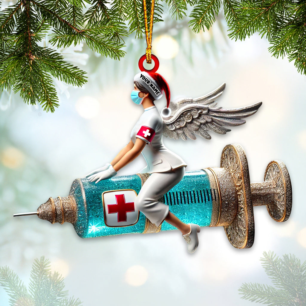 Blisscorners Nurse Christmas Home Decor Christmas Ornament, Personalized Ornament2D Flat LM2211