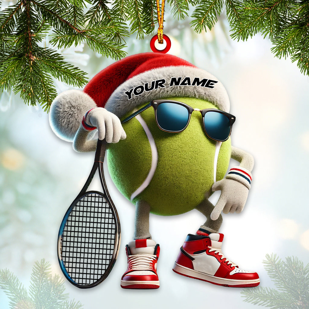 Blisscorners Tennis Ball Home Decor Christmas Ornament, Personalized Ornament2D Flat LM2211