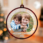 Blisscorners Brother Make The Bestfriend - Custom Photo And Name, Personalized Acrylic Ornament - Gift For Christmas2D Flat LM2111