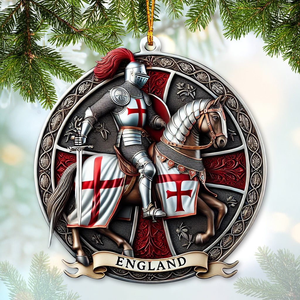 Blisscorners Custom Name England Ornament, Christmas Gift for England Lover22D Flat LM2211