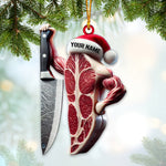 Blisscorners Beef Christmas Ornament, Personalized Ornament2D Flat LM2211