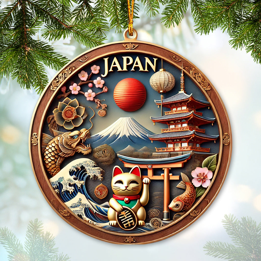 Blisscorners Custom Name Ornament, Japan Design2D Flat LM2211
