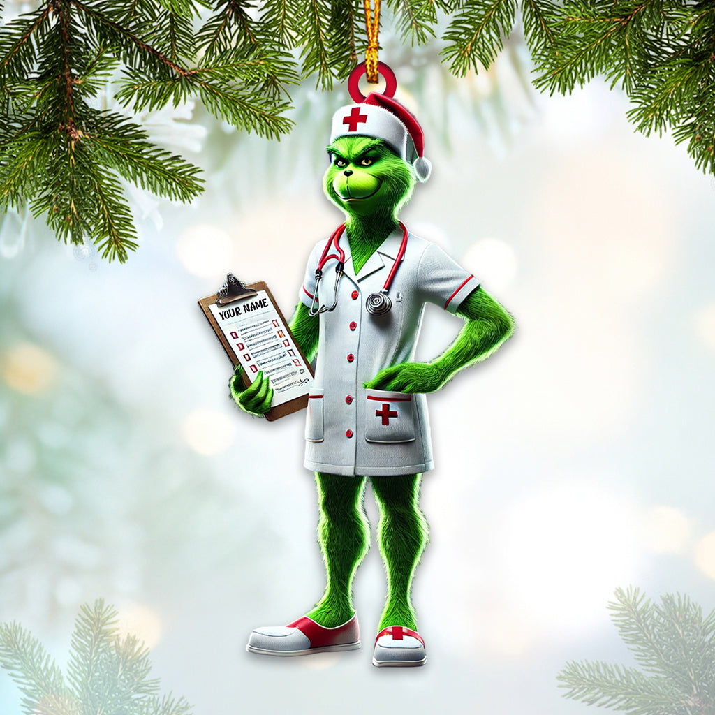 Blisscorners Nurse  Ornament, Personalized Ornament2D Flat LM2211