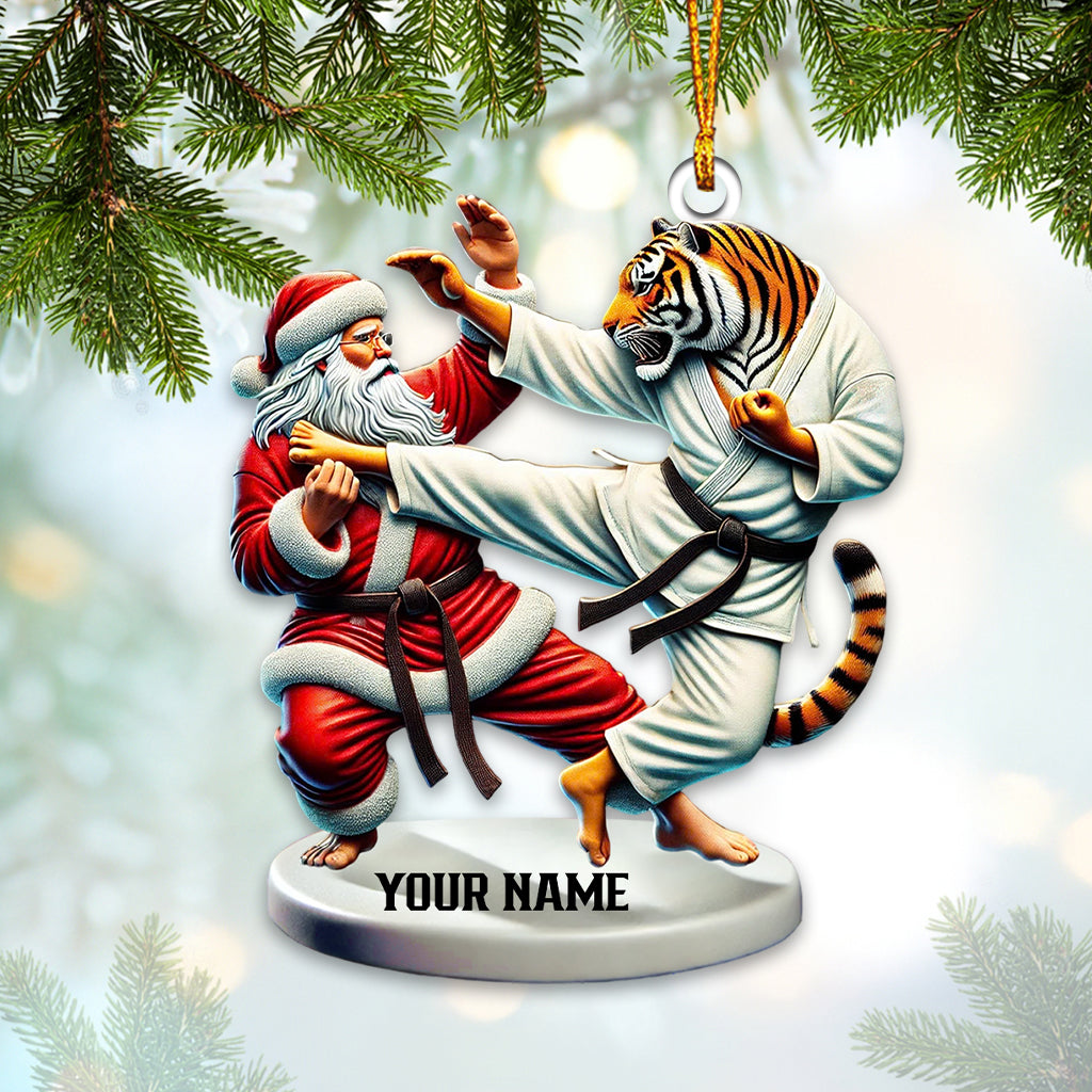 Blisscorners Karate Fighter Ornament, Personalized Ornament2D Flat LM2211