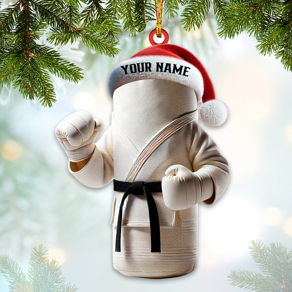 Blisscorners Custom Name Karate Ornament, Karate Christmas Gift2D Flat LM2211
