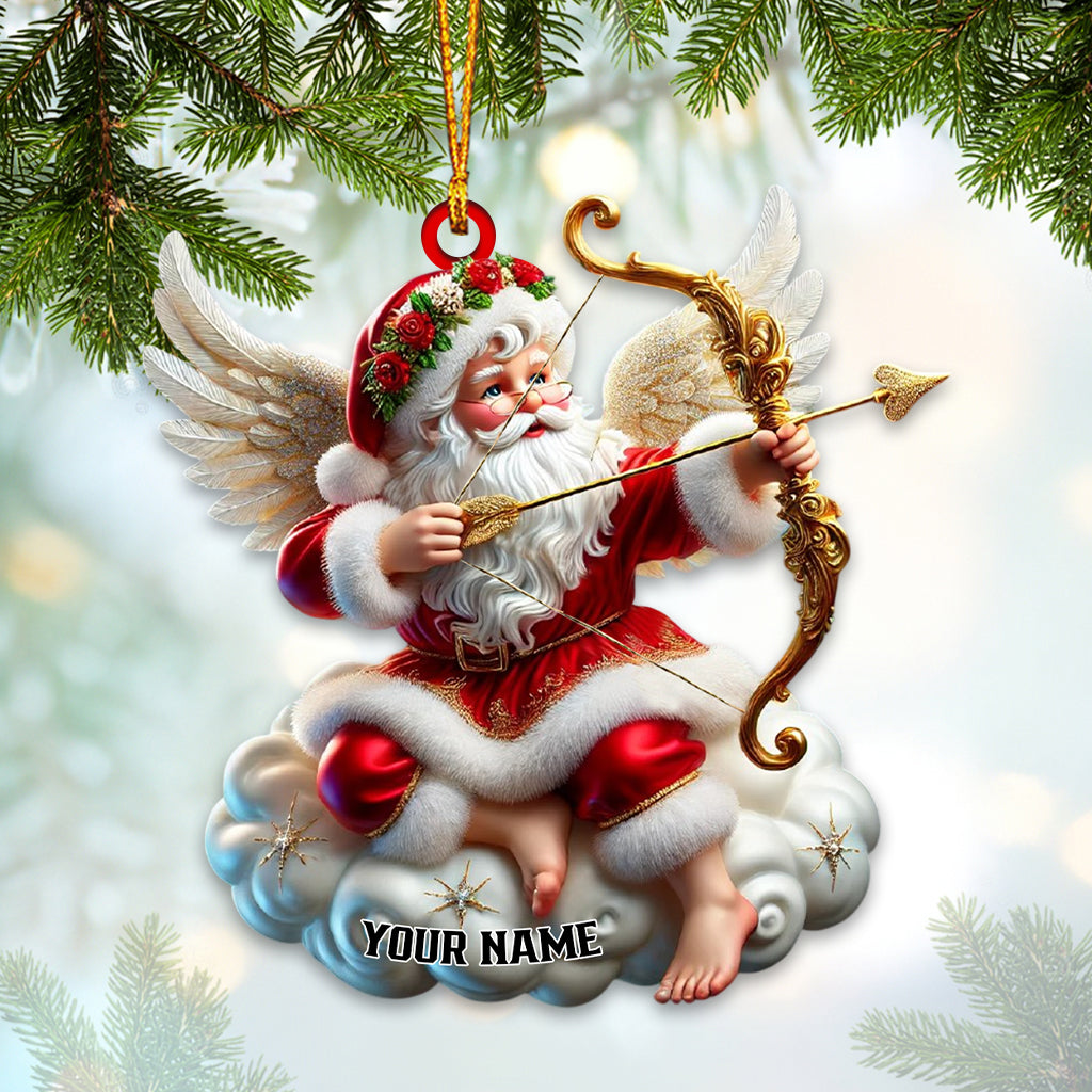 Blisscorners Santa Cupid Christmas Home Decor Christmas Ornament, Personalized Ornament2D Flat LM2211
