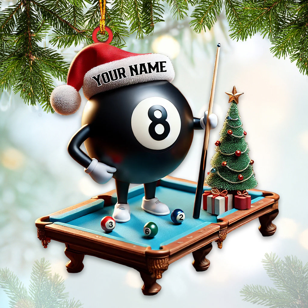 Blisscorners Custom Name Billiard Ornament, Billiard Lover Christmas Gift62D Flat LM2211