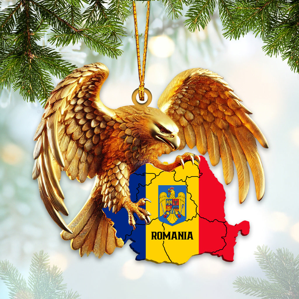 Blisscorners Romania Ornament, Personalized Ornament2D Flat LM2211