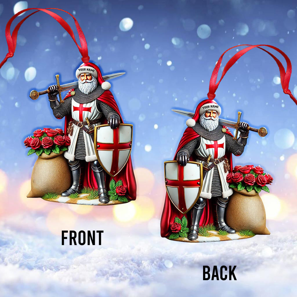 Blisscorners Santa England Christmas Home Decor Christmas Ornament, Personalized Ornament2D Flat LM2211