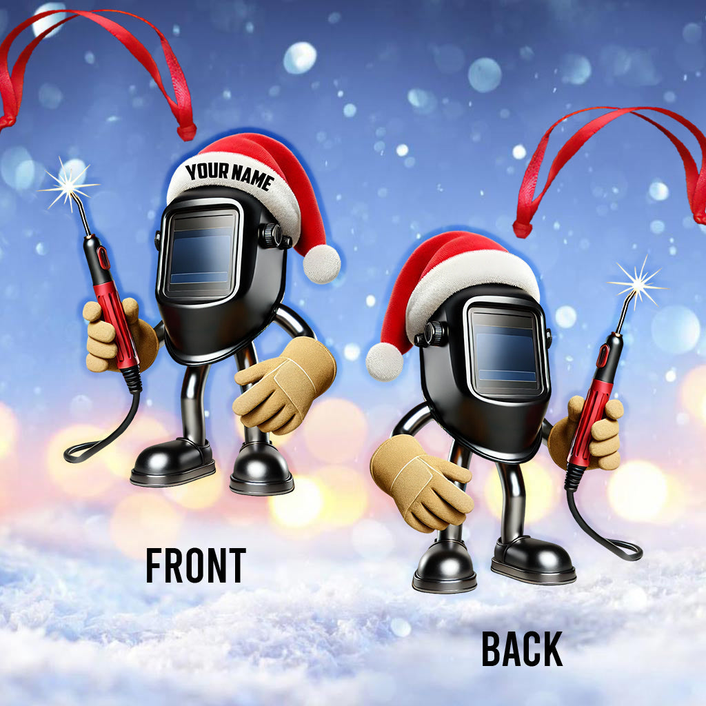 Blisscorners Custom Name Welder Ornament, Welder Christmas Gift2D Flat LM2211