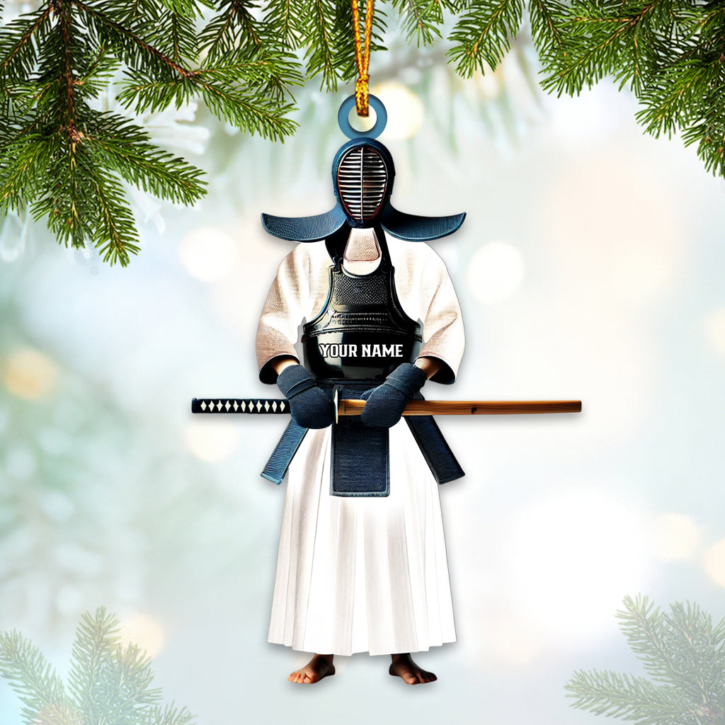 Blisscorners Custom Name Kendo Ornament, Kendo Lover Christmas Gift2D Flat LM2111