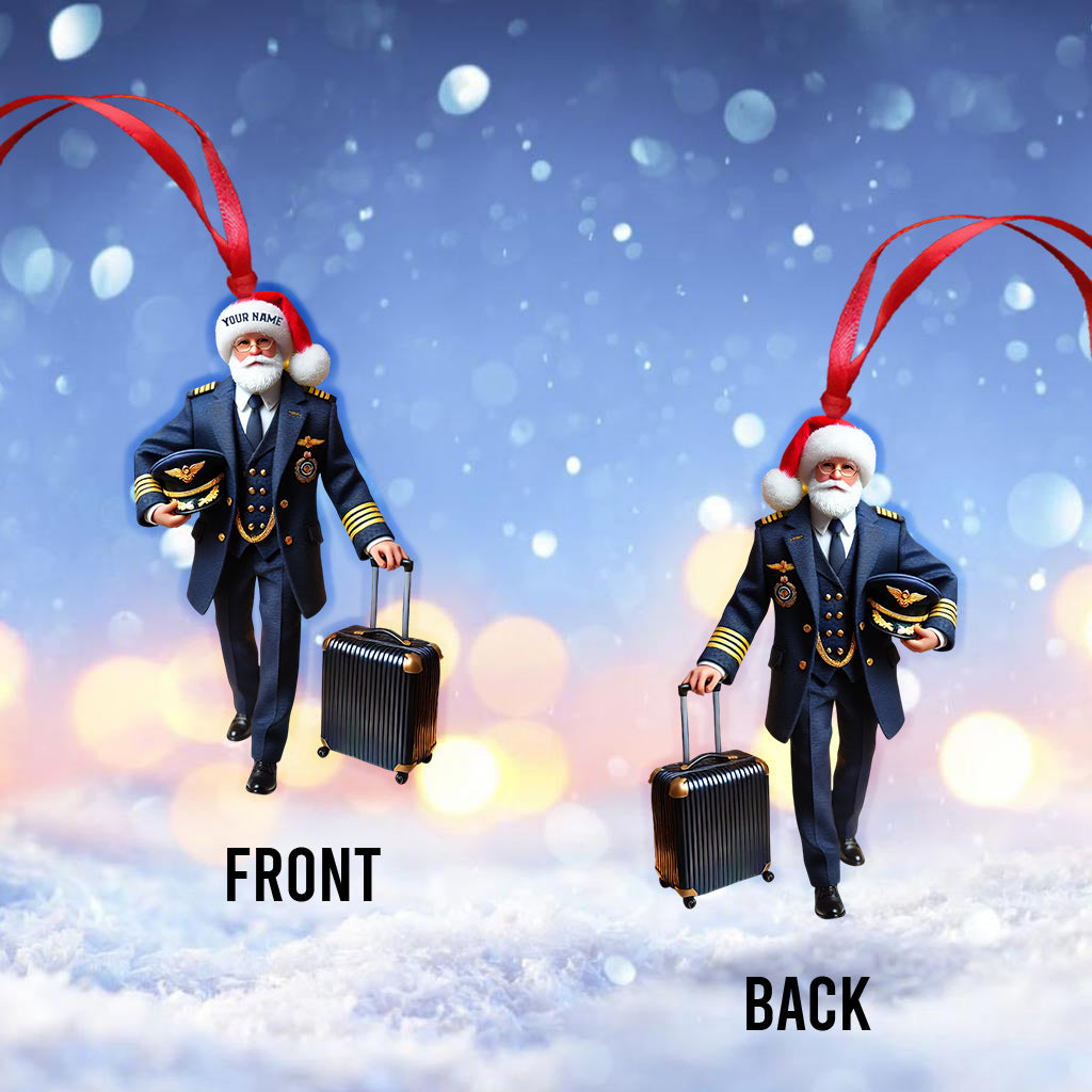 Blisscorners Santa Pilot Home Decor Christmas Ornament, Personalized Ornament2D Flat LM2211