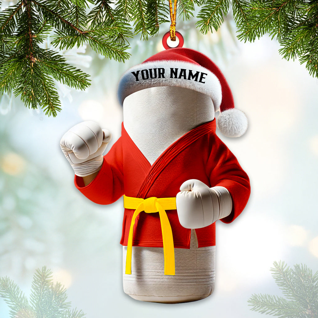 Blisscorners Custom Name Karate Ornament, Karate Christmas Gift2D Flat LM2211