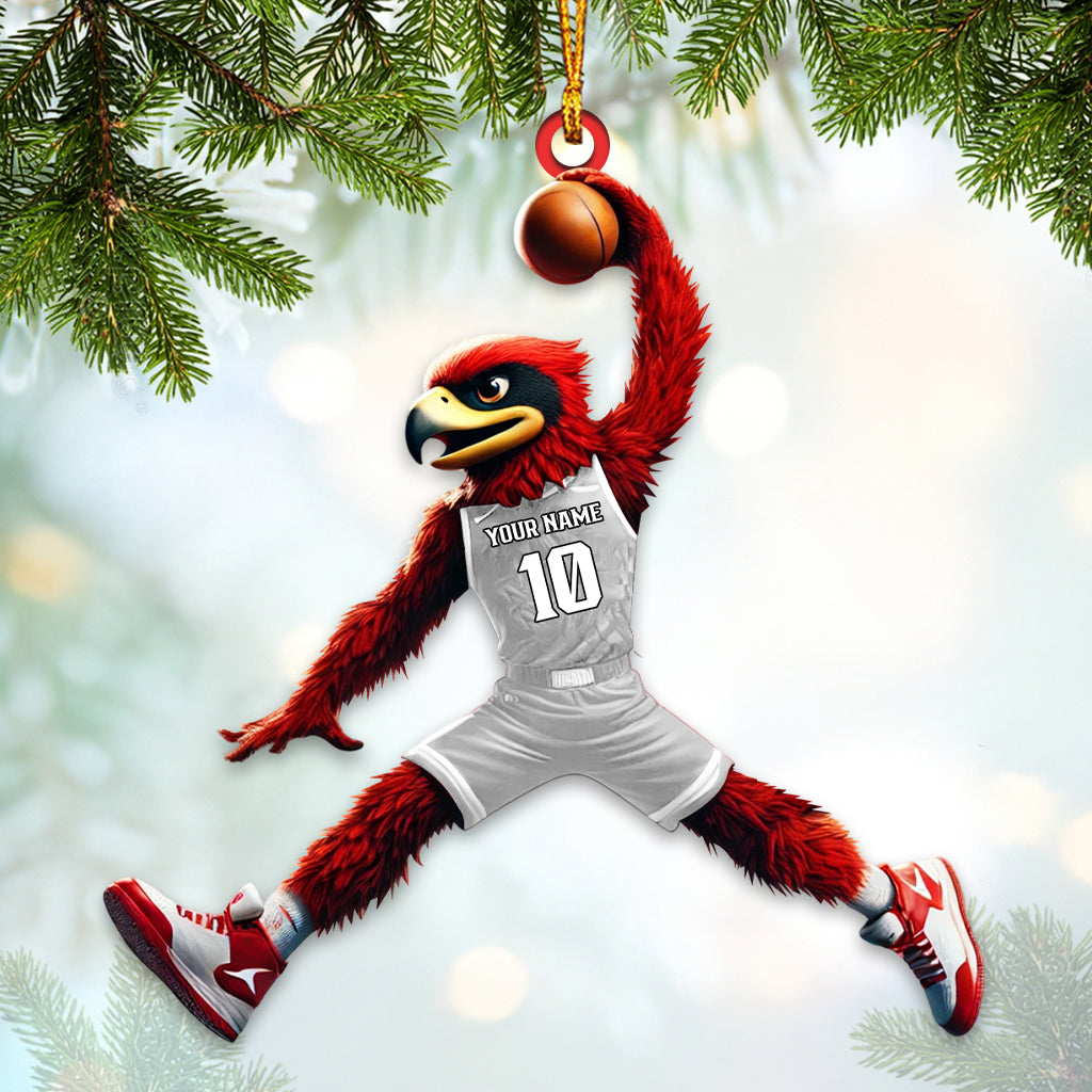Blisscorners Custom Name Basketball Ornament, Basketball Christmas Gift2D Flat LM2211