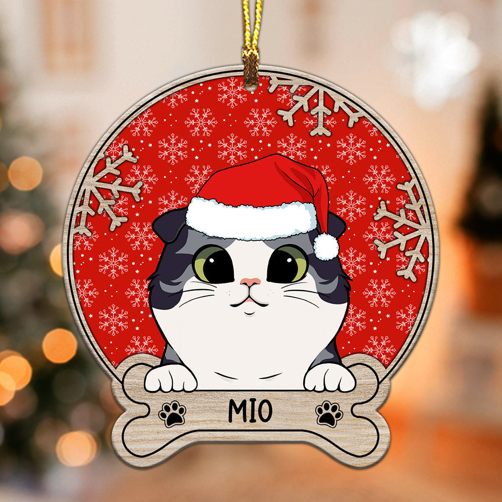 Blisscorners Cute Dog Cat  - Custom Pet And Name, Personalized Acrylic Ornament - Gift For Pet Lover2D Flat LM2111