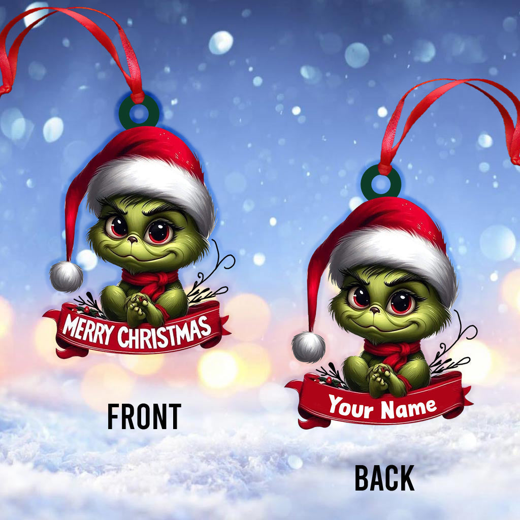 Blisscorners Custom Name Ornament, Merry Christmas Dwarf2D Flat LM2111
