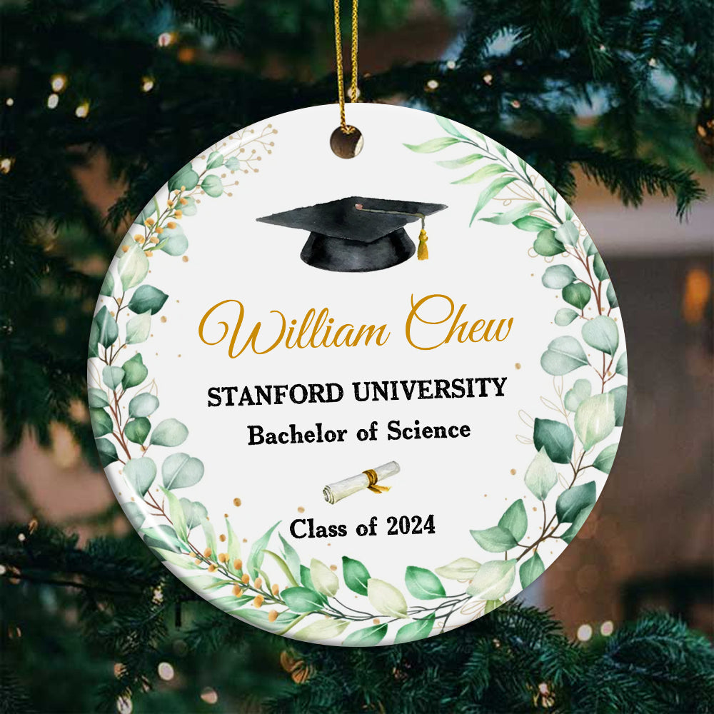 Blisscorners Graduation Gift, Congrats Class Of Graduation - Custom Texts Graduation - Personalized Ceramic Ornament2D Flat LM2111