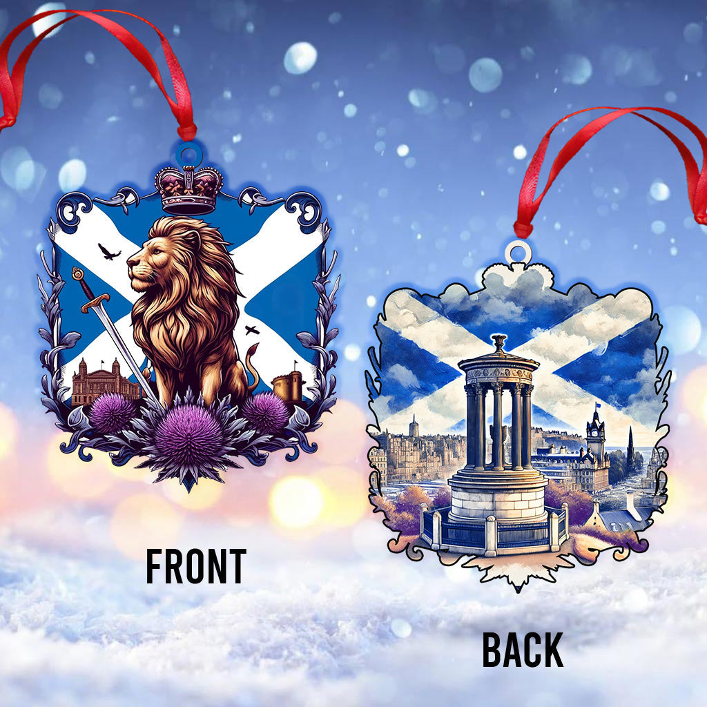 Blisscorners Scotland Flag And Lion Ornament2D Flat LM2211