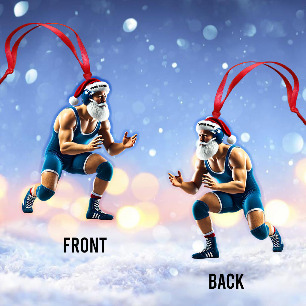 Blisscorners Wrestler Santa Home Decor Christmas Ornament, Personalized Ornament2D Flat LM2211