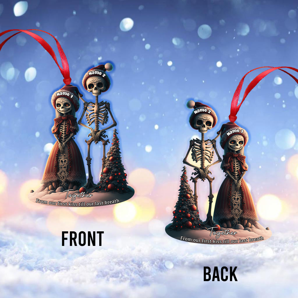 Blisscorners From Our First Kiss Till Our Last Breath Christmas Home Decor Christmas Ornament, Personalized Ornament2D Flat LM2211