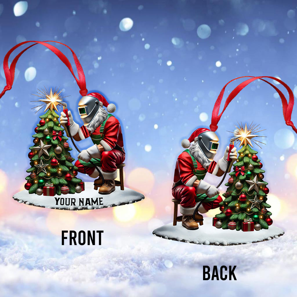 Blisscorners Santa The Welder Home Decor Christmas Ornament, Personalized Ornament2D Flat LM2211