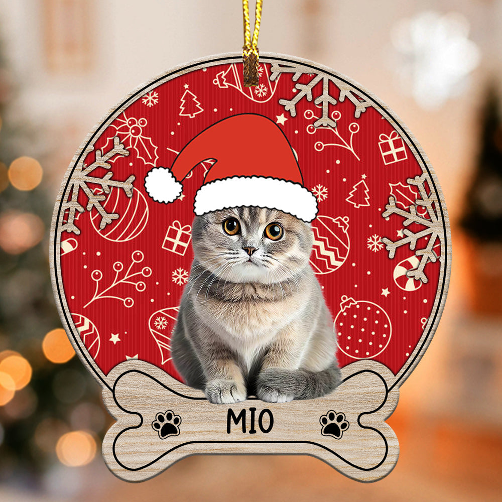Blisscorners Cute Pet Photo  - Custom Photo And Name, Personalized Acrylic Ornament - Gift For Pet Lover2D Flat LM2111