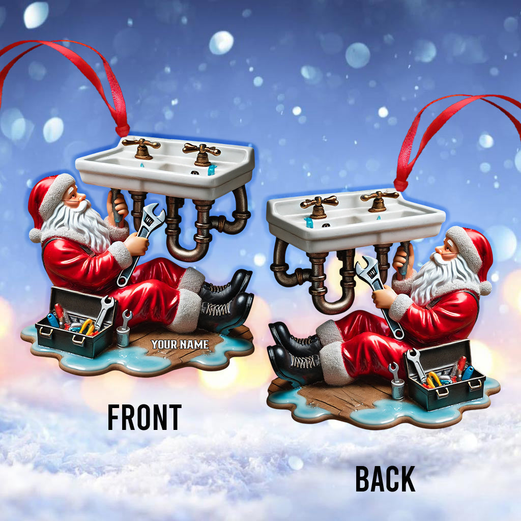 Blisscorners Santa The Repairman Home Decor Christmas Ornament, Personalized Ornament2D Flat LM2211