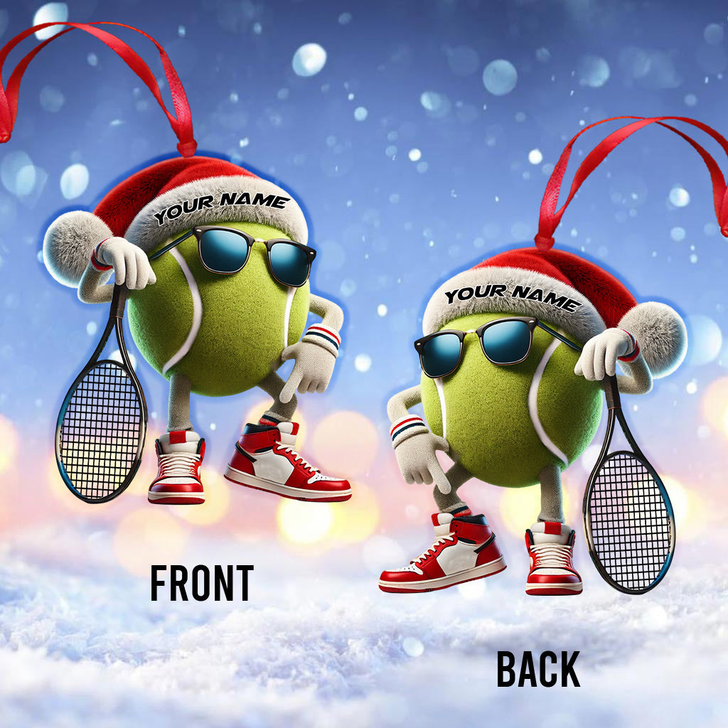 Blisscorners Tennis Ball Home Decor Christmas Ornament, Personalized Ornament2D Flat LM2211