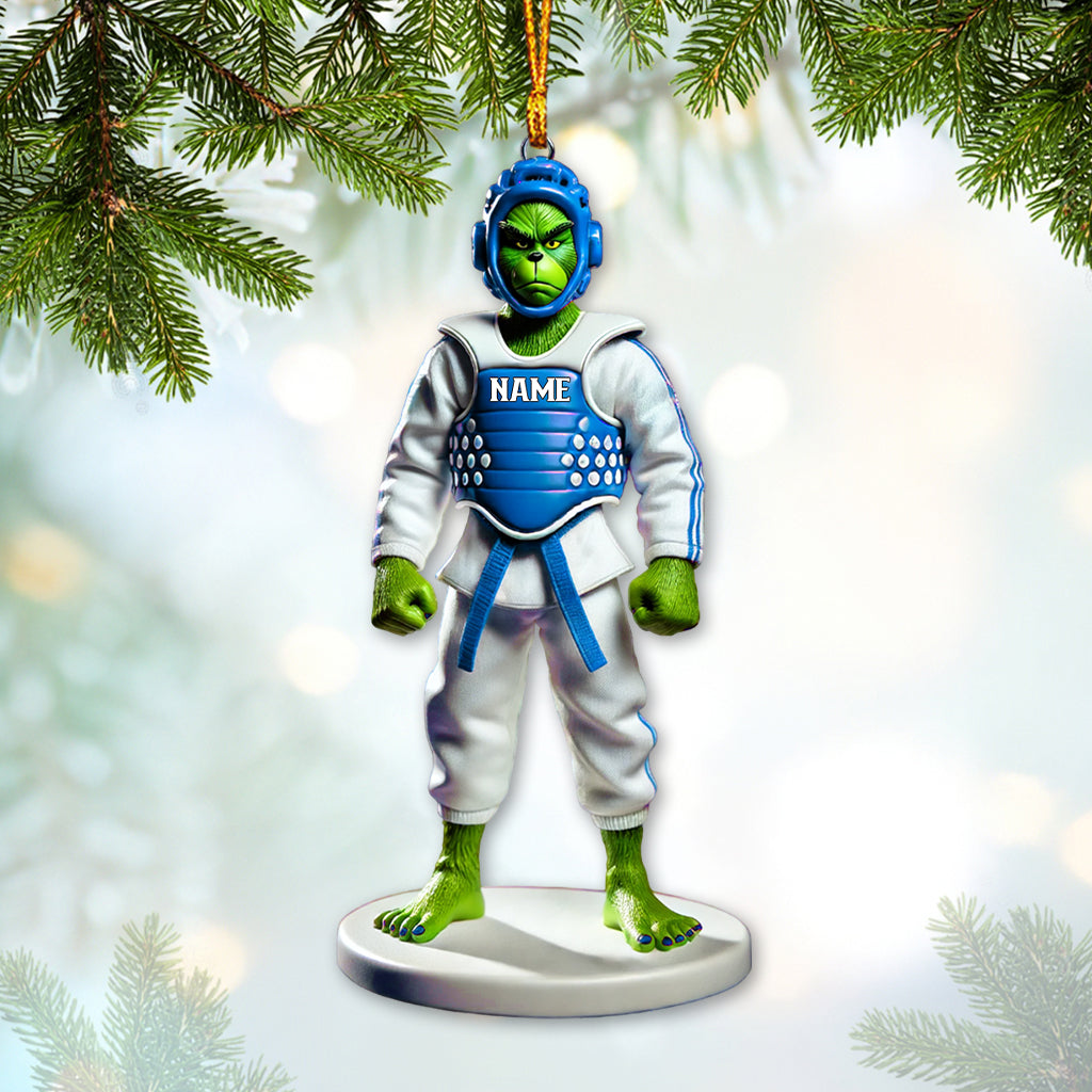 Blisscorners Custom Karate Grinch Ornament, Personalized Ornament2D Flat LM2211