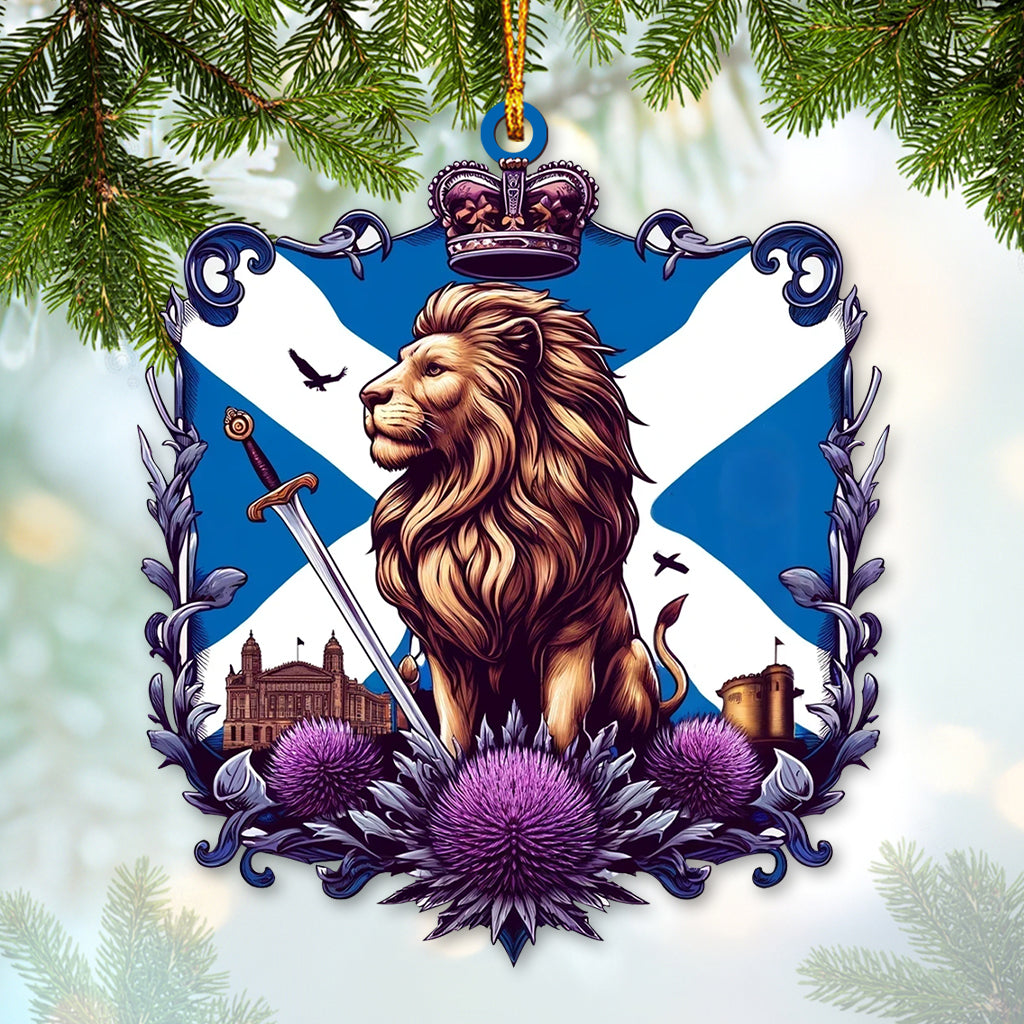 Blisscorners Scotland Flag And Lion Ornament2D Flat LM2211