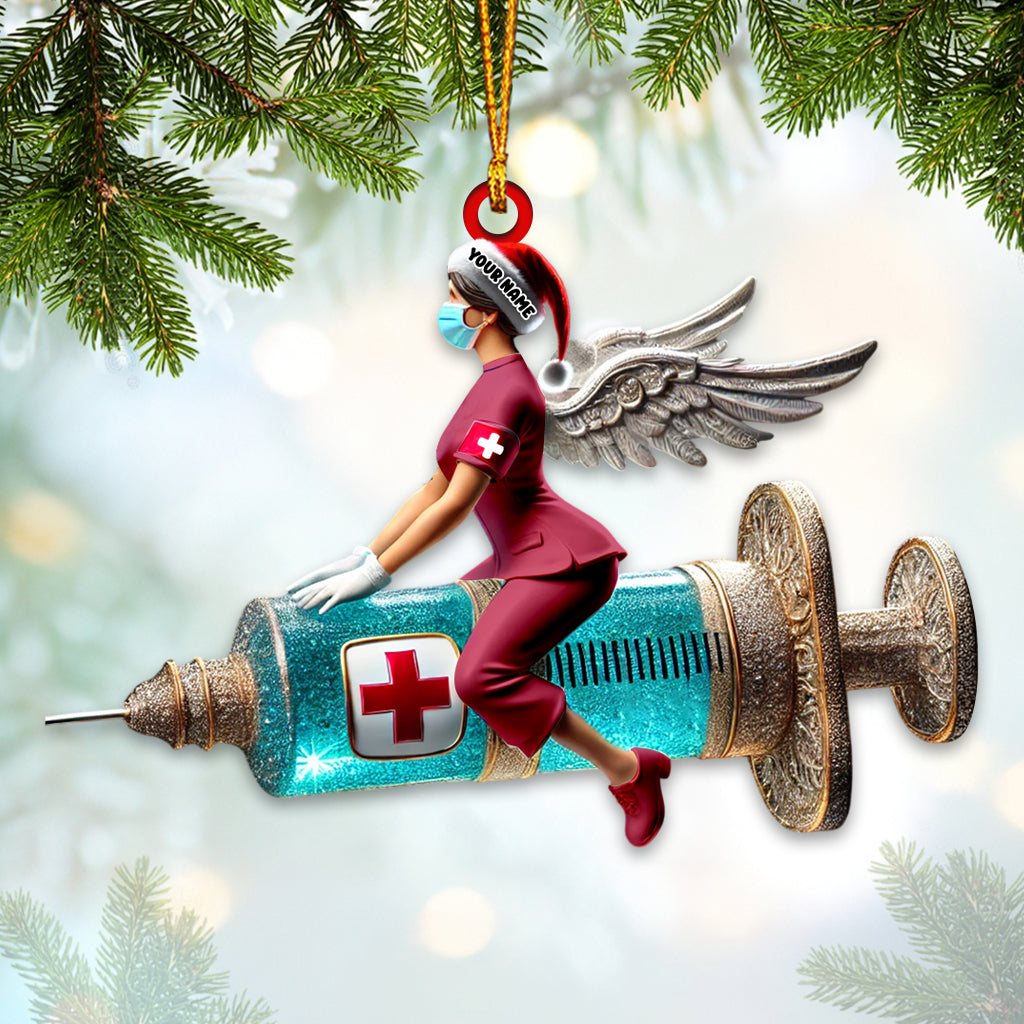 Blisscorners Nurse Christmas Home Decor Christmas Ornament, Personalized Ornament2D Flat LM2211