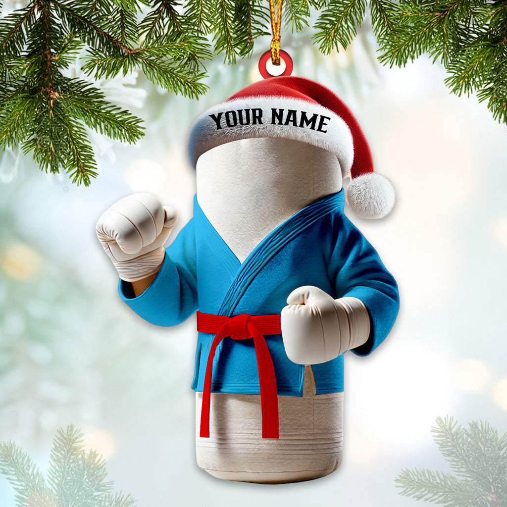 Blisscorners Custom Name Karate Ornament, Karate Christmas Gift2D Flat LM2211