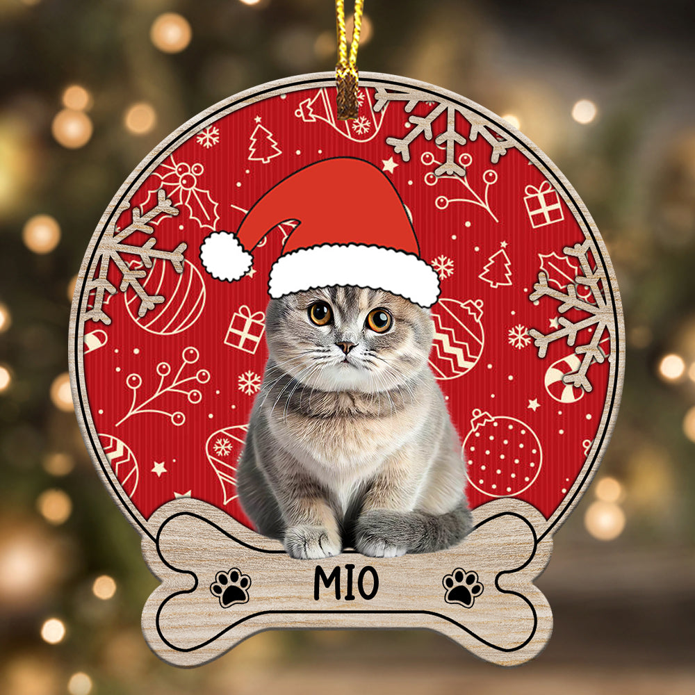 Blisscorners Cute Pet Photo  - Custom Photo And Name, Personalized Acrylic Ornament - Gift For Pet Lover2D Flat LM2111