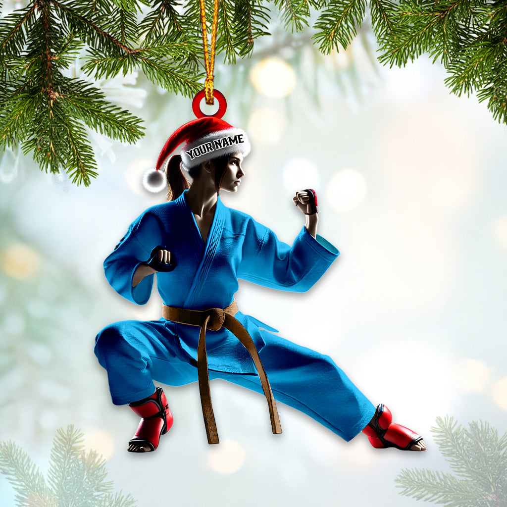 Blisscorners Karate Christmas Home Decor Christmas Ornament, Personalized Ornament2D Flat LM2211