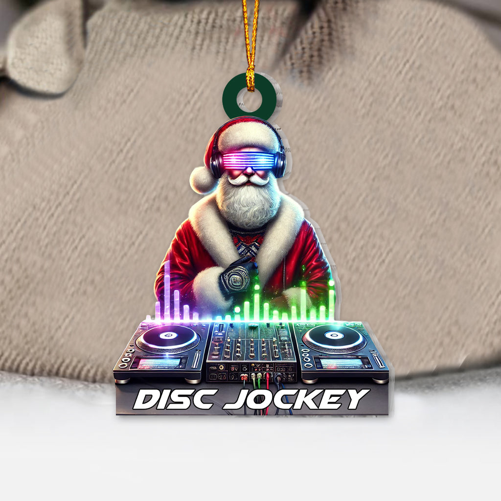 Blisscorners Custom Name Disc Jokey Ornament, Gift for Disc Jokey, DJ Christmas Gift2D Flat LM2111