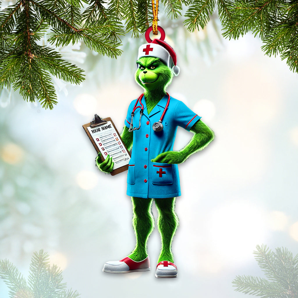 Blisscorners Nurse  Ornament, Personalized Ornament2D Flat LM2211