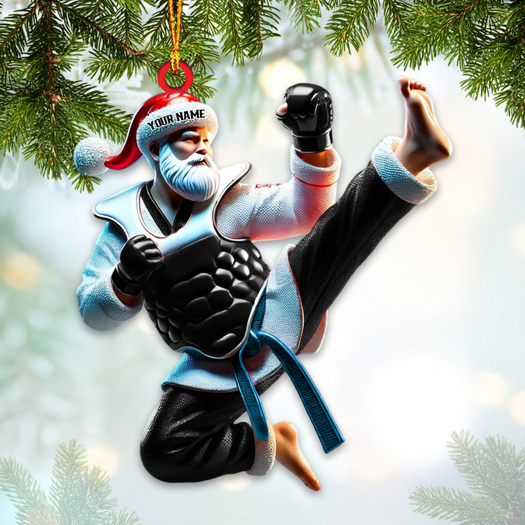 Blisscorners Custom Name Taekwondo Ornament, Taekwondo Christmas Gift2D Flat LM2211
