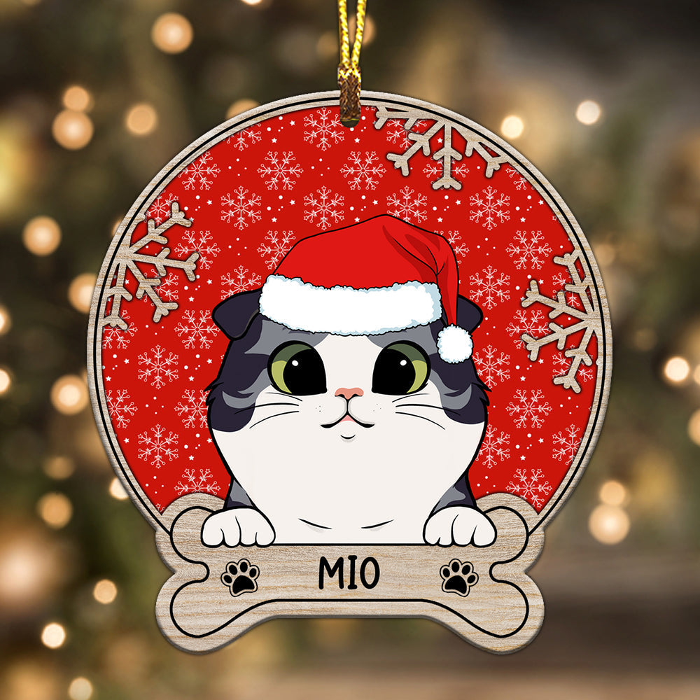Blisscorners Cute Dog Cat  - Custom Pet And Name, Personalized Acrylic Ornament - Gift For Pet Lover2D Flat LM2111