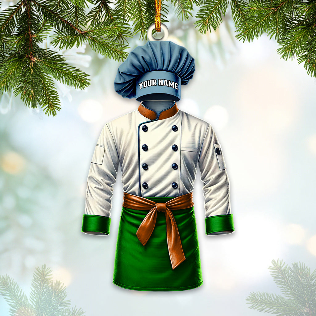 Blisscorners Chef Outfit Ornament, Personalized Ornament2D Flat LM2211