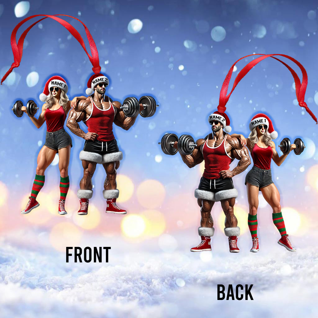 Blisscorners Couple Dumbbell Push Home Decor Christmas Ornament, Personalized Ornament2D Flat LM2211