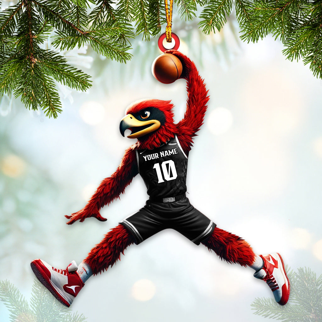 Blisscorners Custom Name Basketball Ornament, Basketball Christmas Gift2D Flat LM2211