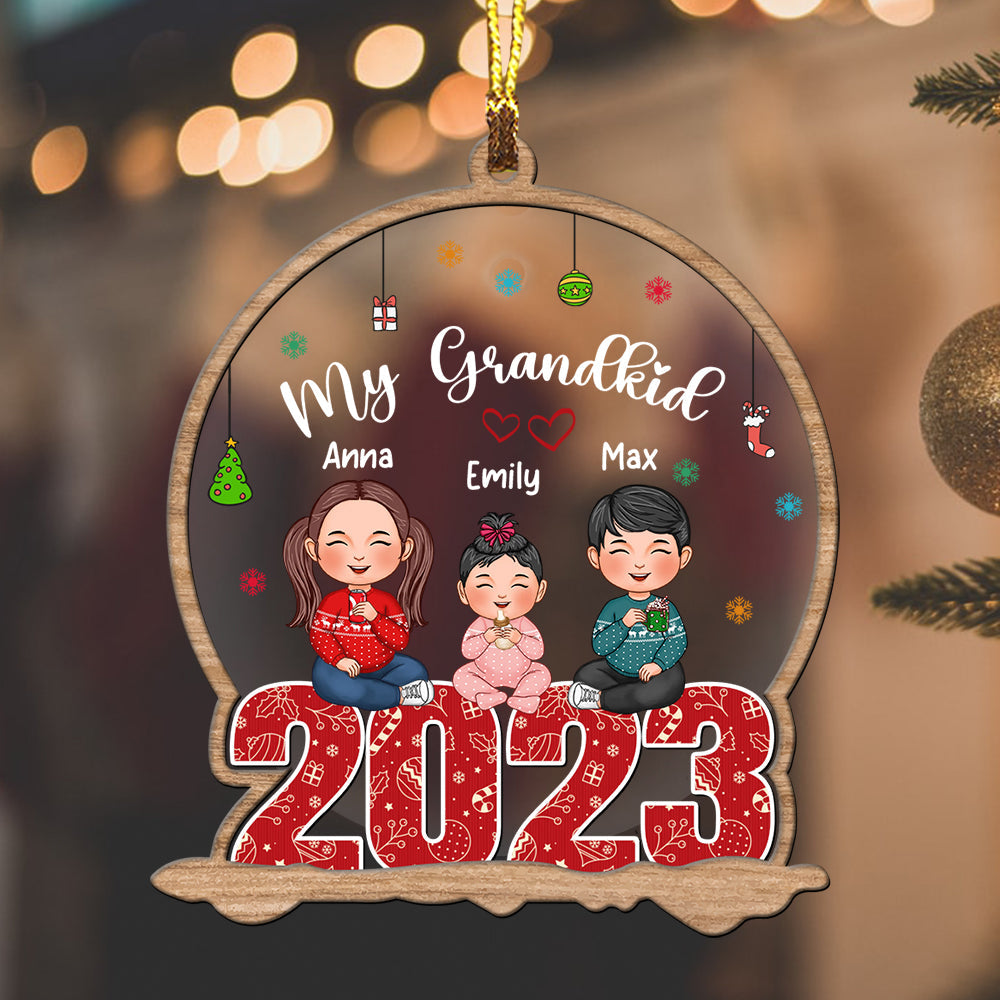 Blisscorners Christmas Kids  - Custom Appearances And Names, Personalized Acrylic Ornament - Gift For Christmas2D Flat LM2111