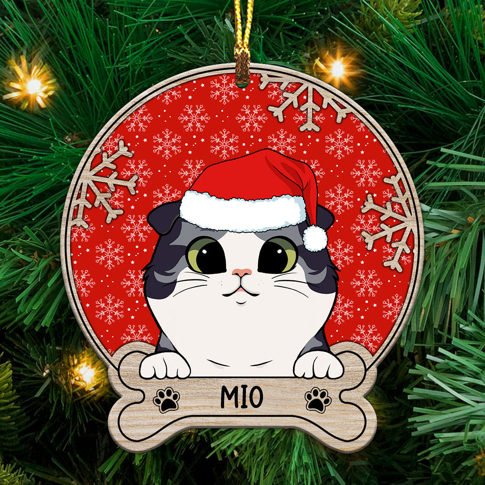 Blisscorners Cute Dog Cat  - Custom Pet And Name, Personalized Acrylic Ornament - Gift For Pet Lover2D Flat LM2111
