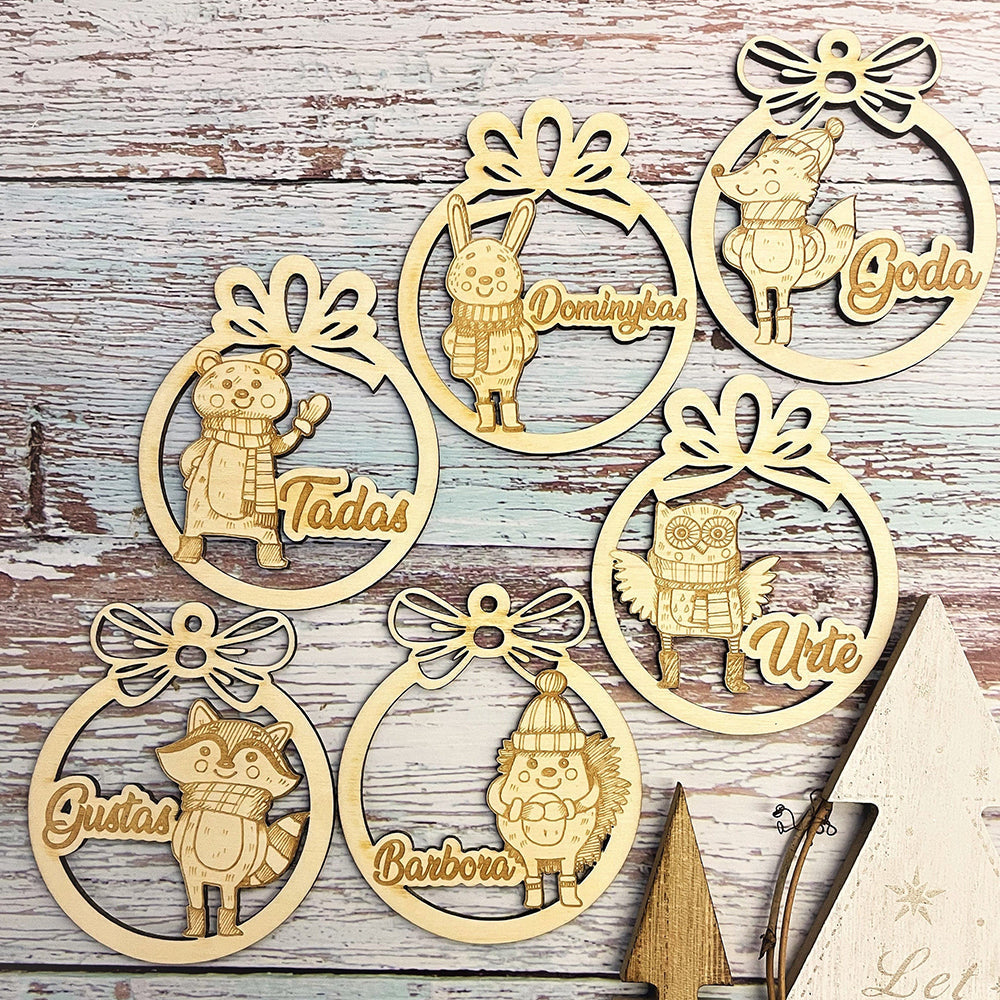 Blisscorners Custom Shape And Name - Personalized Custom Shaped Wooden Ornament - Gift For Family2D Flat LM2111
