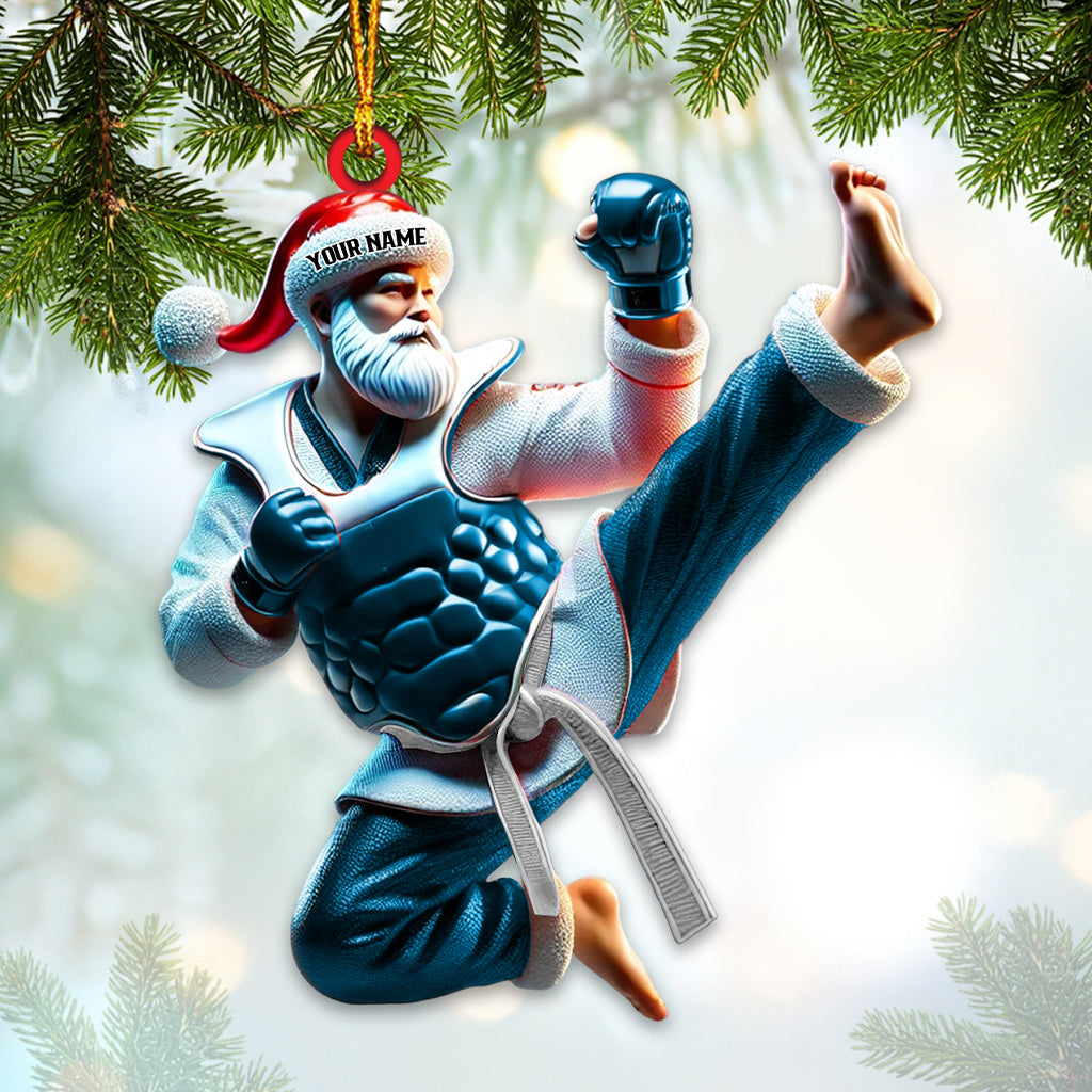 Blisscorners Custom Name Taekwondo Ornament, Taekwondo Christmas Gift2D Flat LM2211