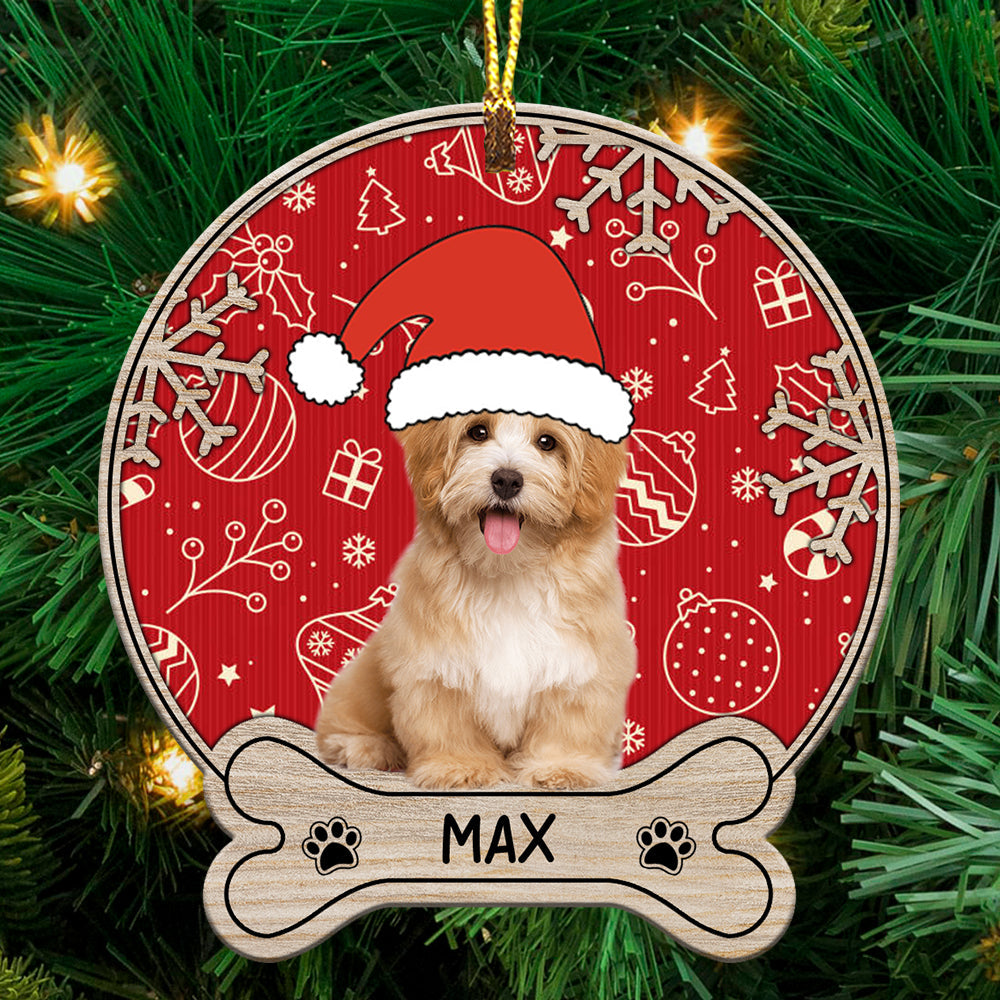 Blisscorners Cute Pet Photo  - Custom Photo And Name, Personalized Acrylic Ornament - Gift For Pet Lover2D Flat LM2111
